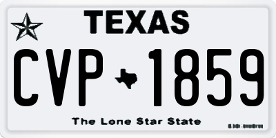 TX license plate CVP1859