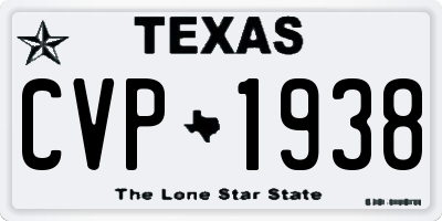 TX license plate CVP1938