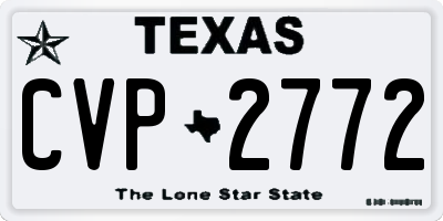 TX license plate CVP2772