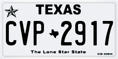 TX license plate CVP2917