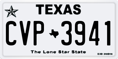 TX license plate CVP3941