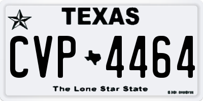 TX license plate CVP4464