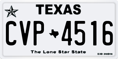 TX license plate CVP4516