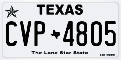 TX license plate CVP4805
