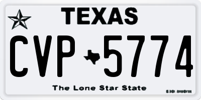 TX license plate CVP5774