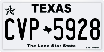 TX license plate CVP5928
