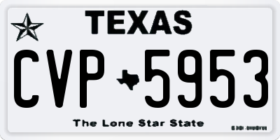 TX license plate CVP5953