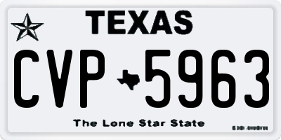 TX license plate CVP5963