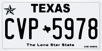 TX license plate CVP5978