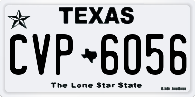 TX license plate CVP6056