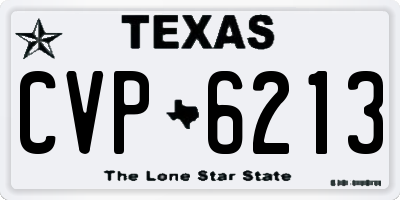 TX license plate CVP6213
