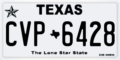 TX license plate CVP6428