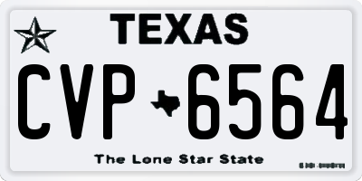 TX license plate CVP6564