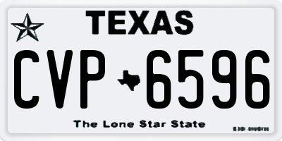 TX license plate CVP6596