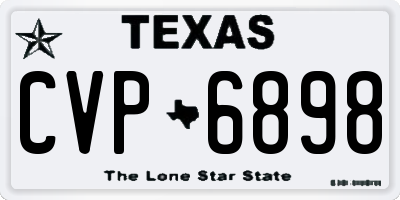TX license plate CVP6898