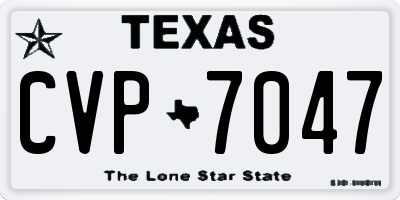 TX license plate CVP7047