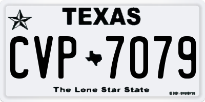 TX license plate CVP7079