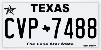 TX license plate CVP7488