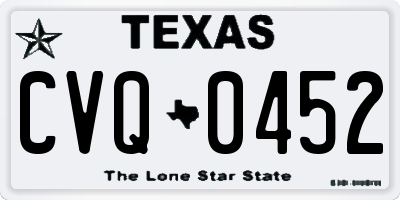 TX license plate CVQ0452