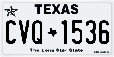 TX license plate CVQ1536