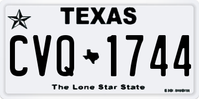 TX license plate CVQ1744
