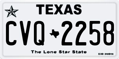 TX license plate CVQ2258