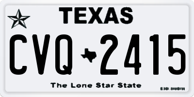 TX license plate CVQ2415