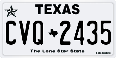 TX license plate CVQ2435