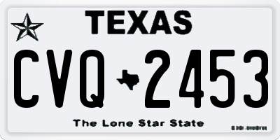 TX license plate CVQ2453