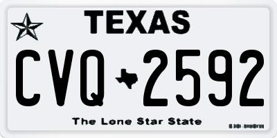 TX license plate CVQ2592