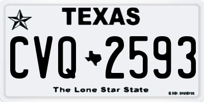 TX license plate CVQ2593