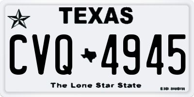 TX license plate CVQ4945