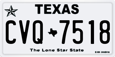 TX license plate CVQ7518