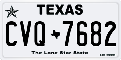 TX license plate CVQ7682