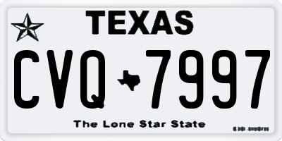 TX license plate CVQ7997