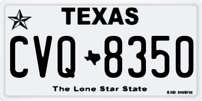 TX license plate CVQ8350