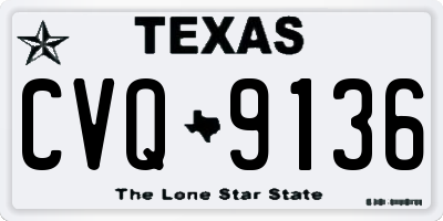 TX license plate CVQ9136