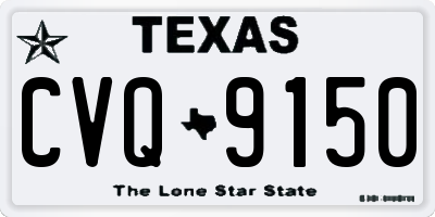 TX license plate CVQ9150