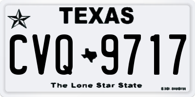 TX license plate CVQ9717