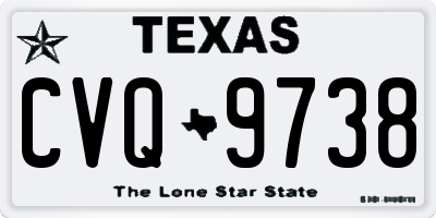 TX license plate CVQ9738