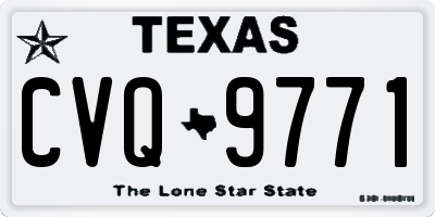 TX license plate CVQ9771