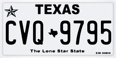 TX license plate CVQ9795