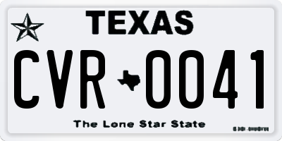 TX license plate CVR0041
