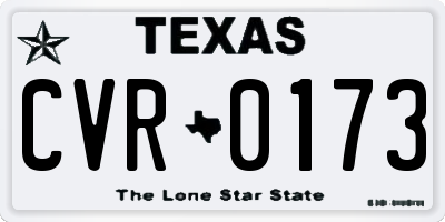 TX license plate CVR0173