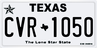 TX license plate CVR1050