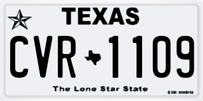 TX license plate CVR1109