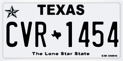 TX license plate CVR1454