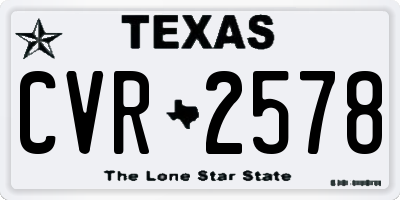 TX license plate CVR2578