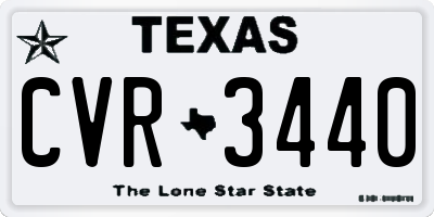 TX license plate CVR3440