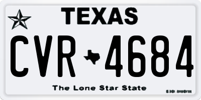 TX license plate CVR4684